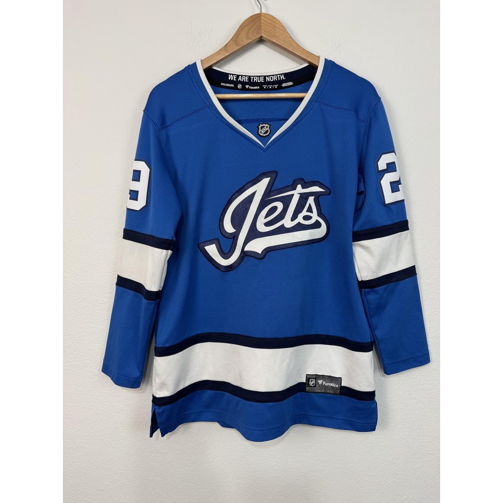 Winnipeg Jets Hockey Jersey Medium Royal Blue NHL Laine 29 Fanatics Sports